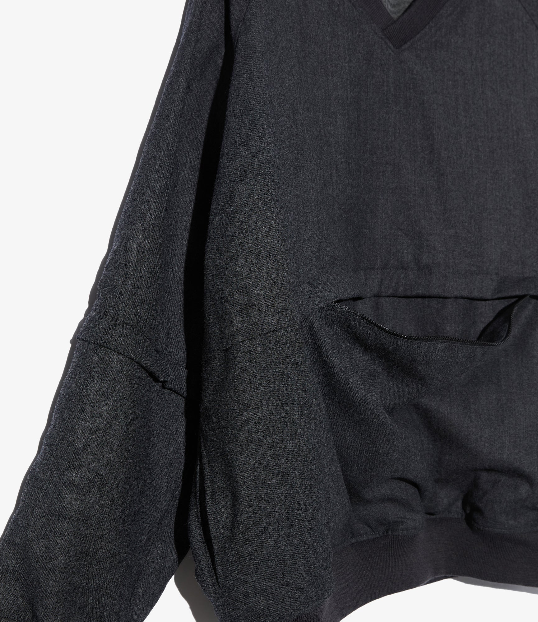 Wind Pull - Charcoal High Count Worsted Wool