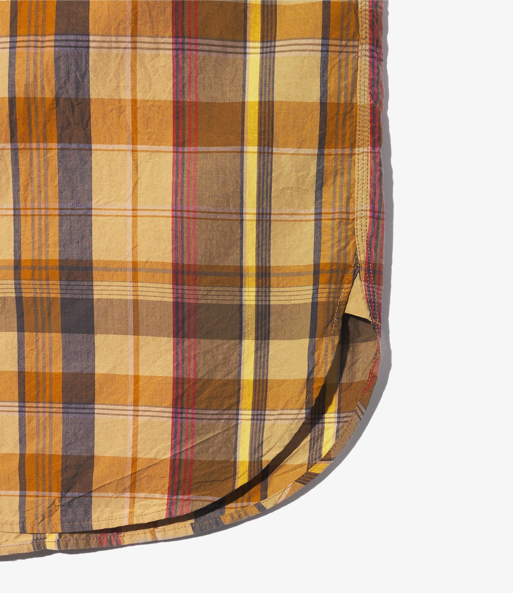 Work Shirt - Olive Cotton Madras Plaid