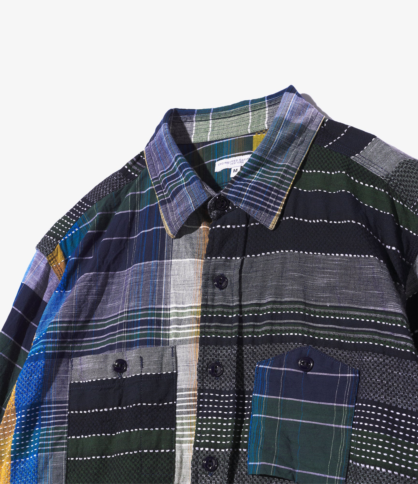 Work Shirt - Navy/Yellow/Green Dobby Jq.