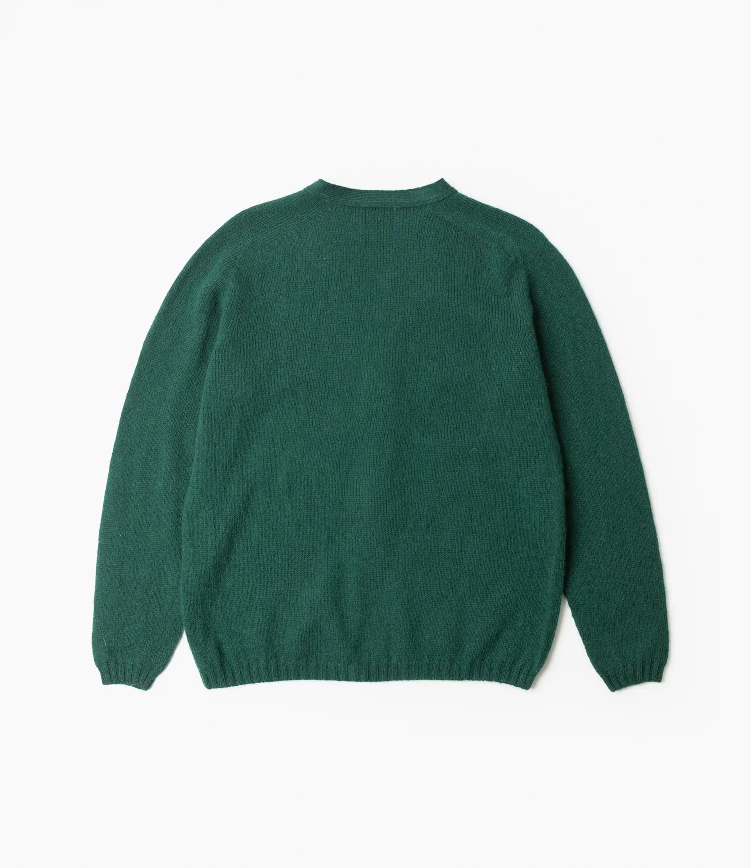 Fisherman Cardigan - Green - Shetland Wool