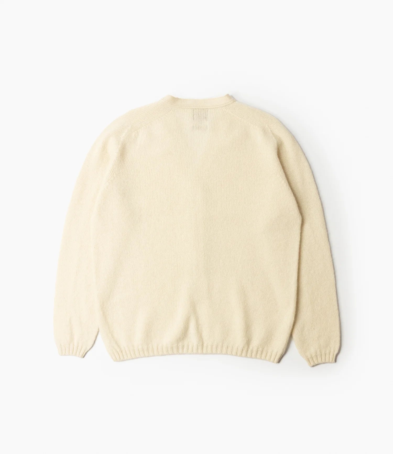 Fisherman Cardigan - Cream - Shetland Wool