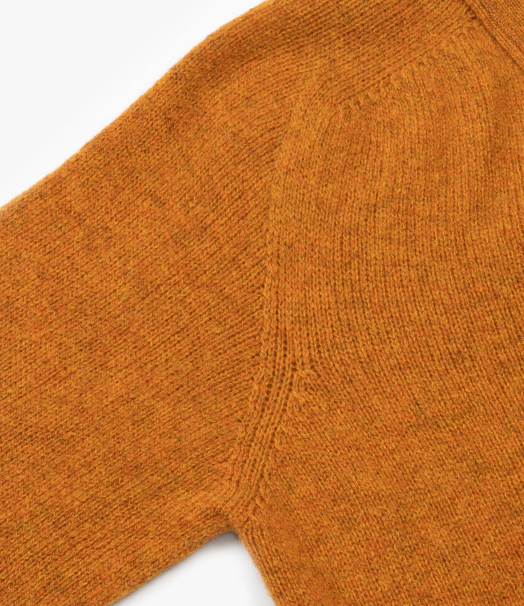 Fisherman Shetland Cardigan - Orange