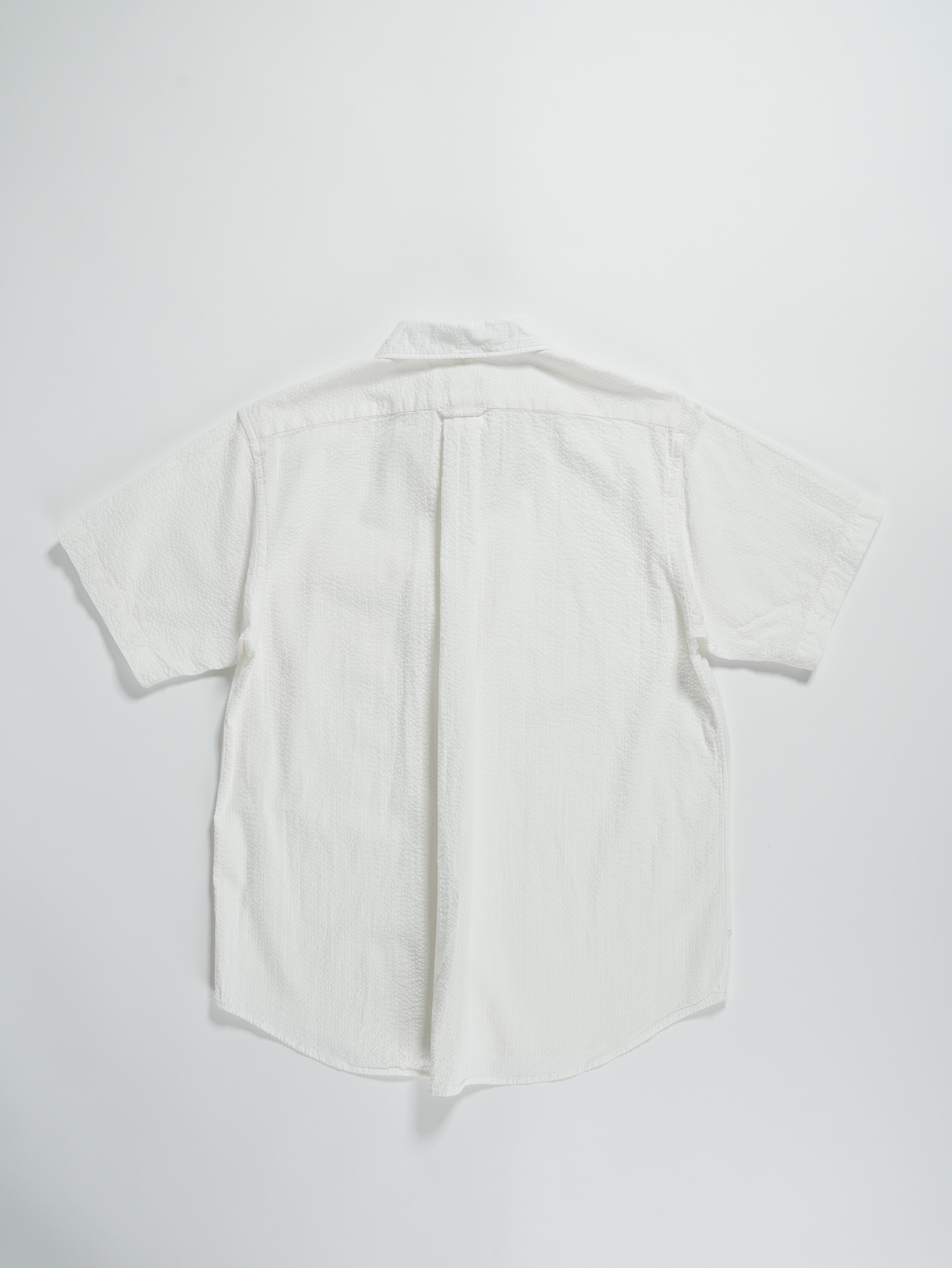 Popover BD Shirt - White Tone & Tone Seersucker