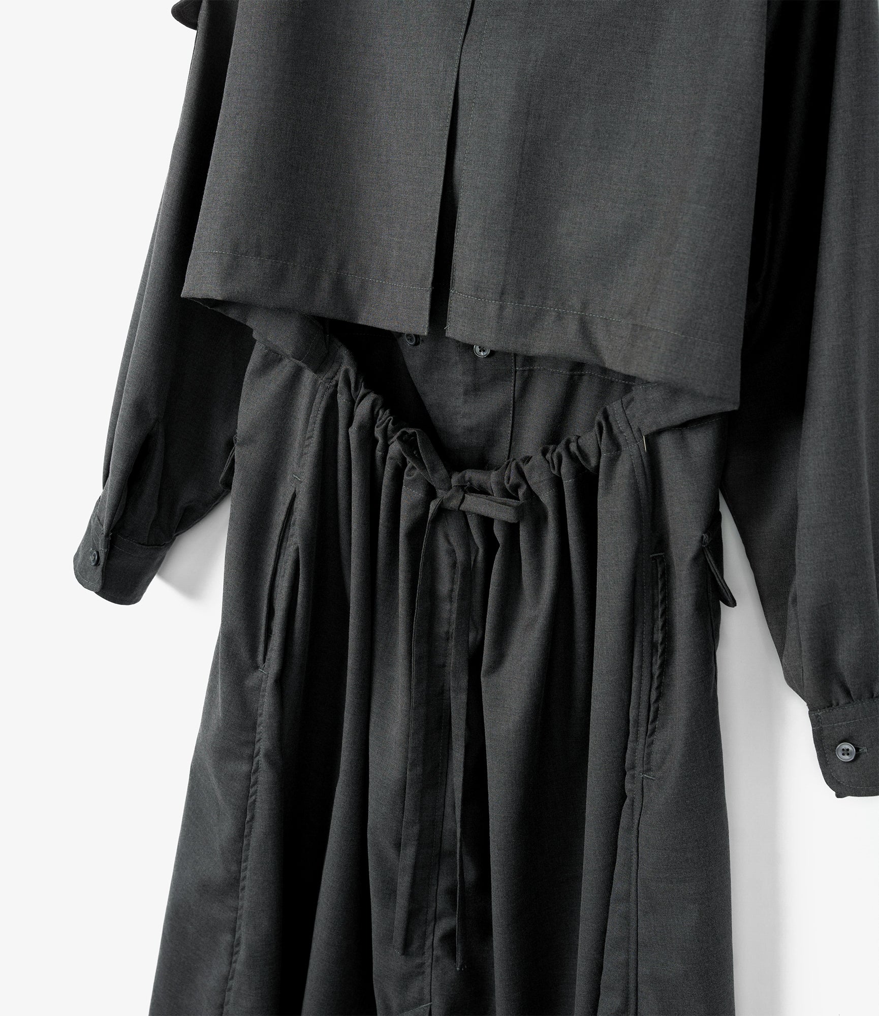Shifting Dress - Charcoal Gabardine