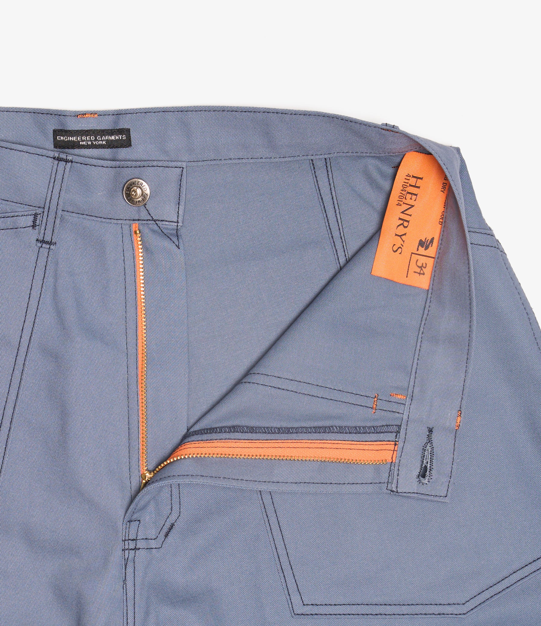 Engineered Garments x Henry's '37 Patch Jeans - Air Force Blue Cotton Twill