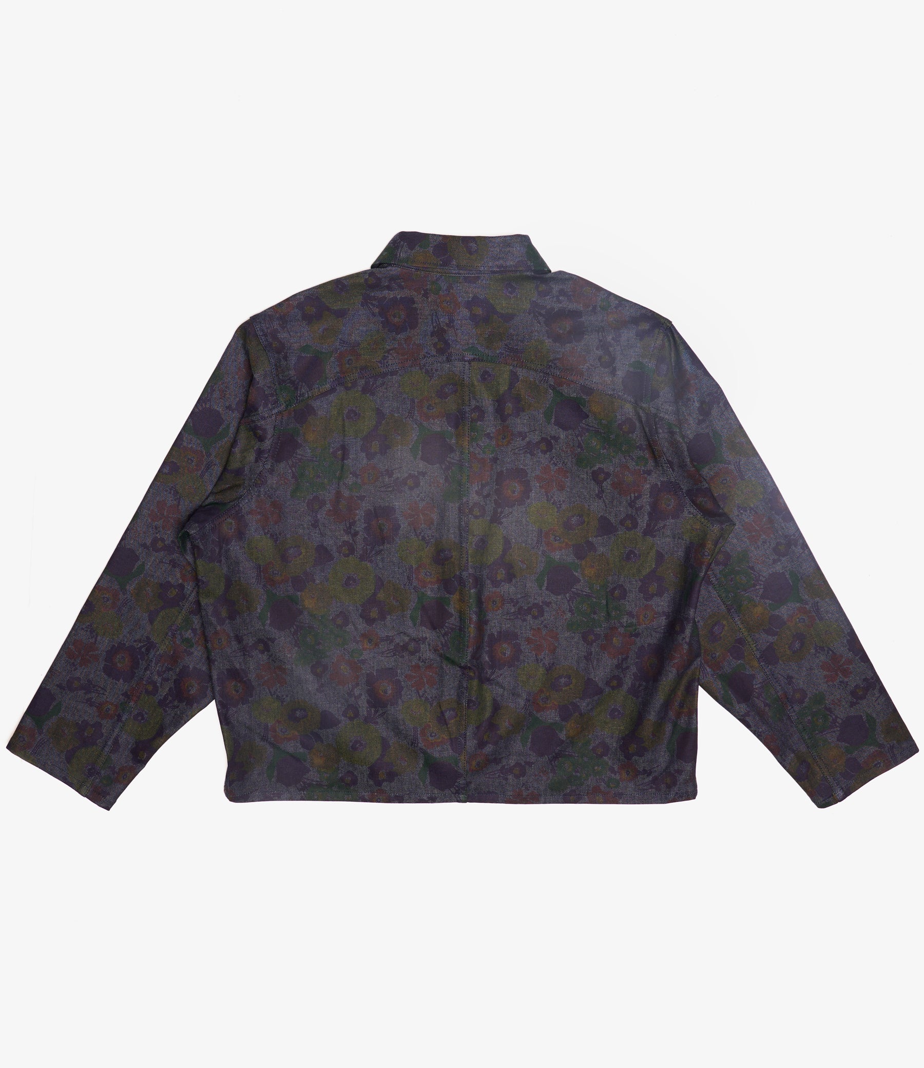 Engineered Garments x Henry's Criterium Jacket - Indigo Floral Print Denim