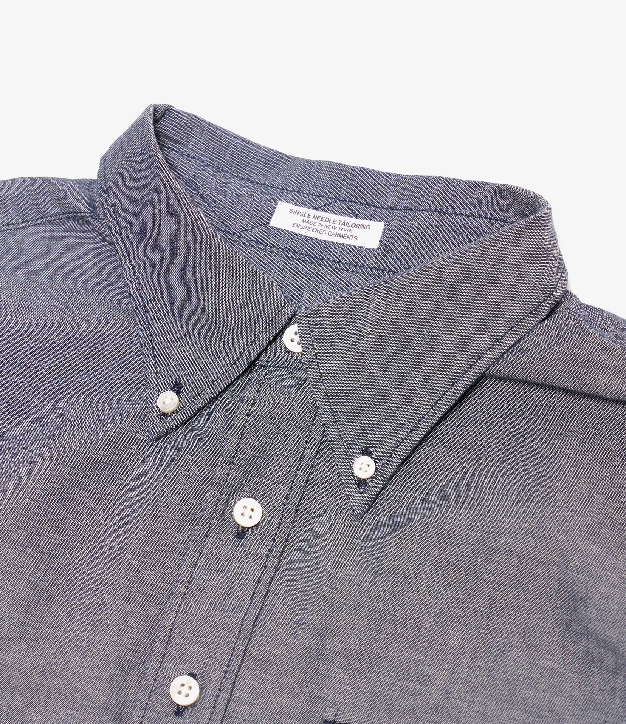 Nepenthes Special - Ivy BD Shirt - Indigo Cotton Chambray