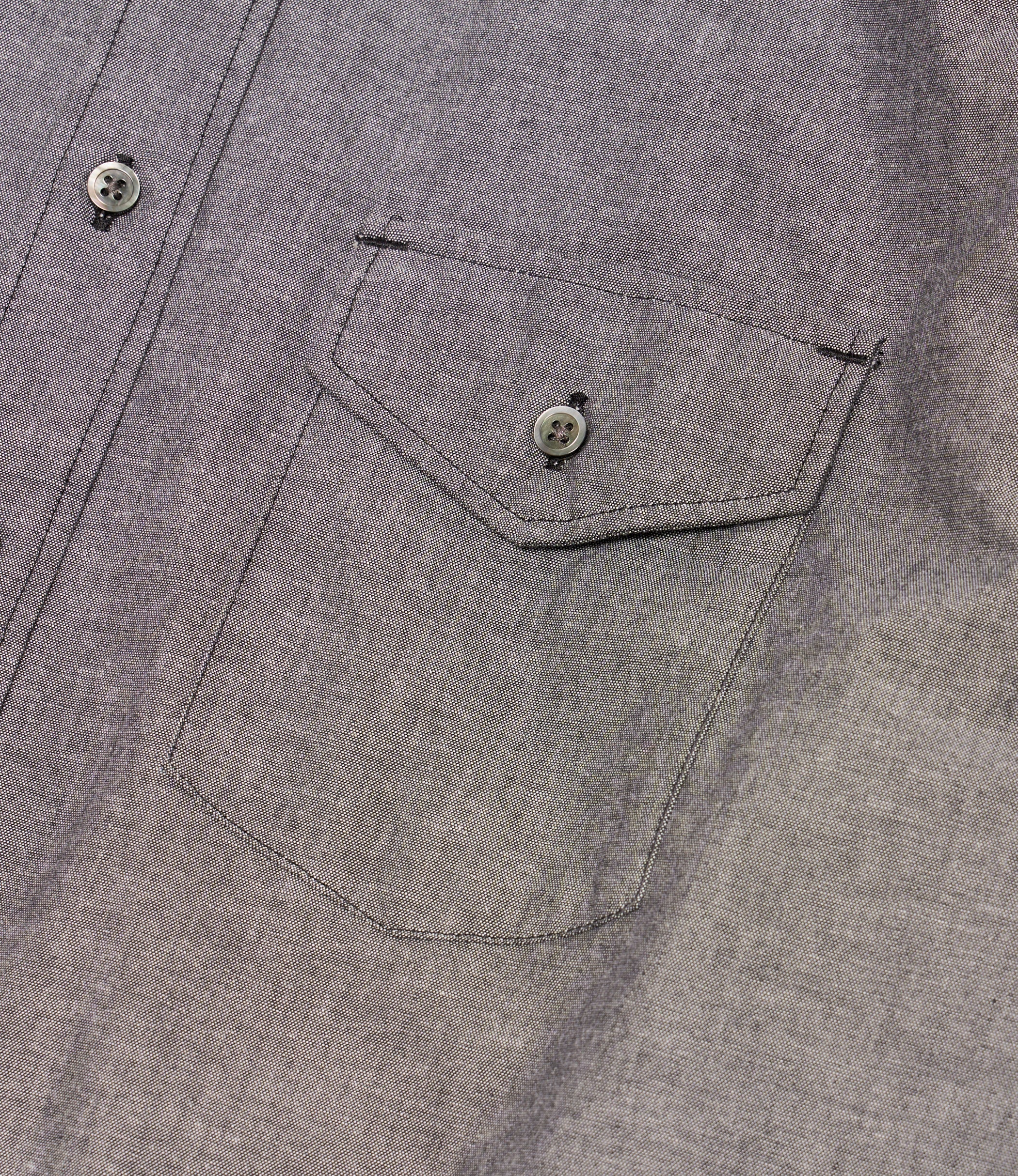 Nepenthes Special - Ivy BD Shirt - Grey Cotton Chambray