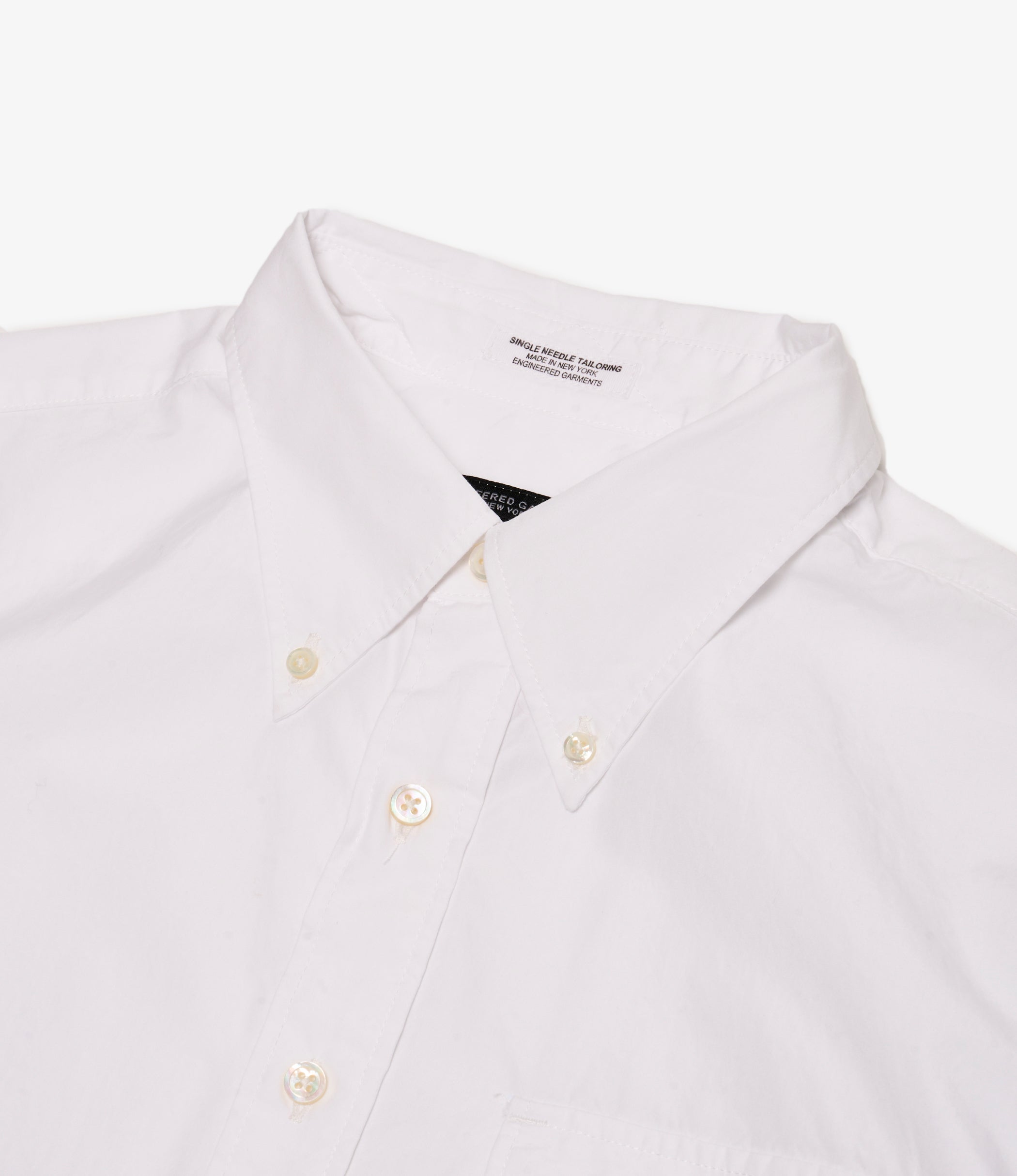 Nepenthes Special - Ivy BD Shirt - White 100's Ply Broadcloth