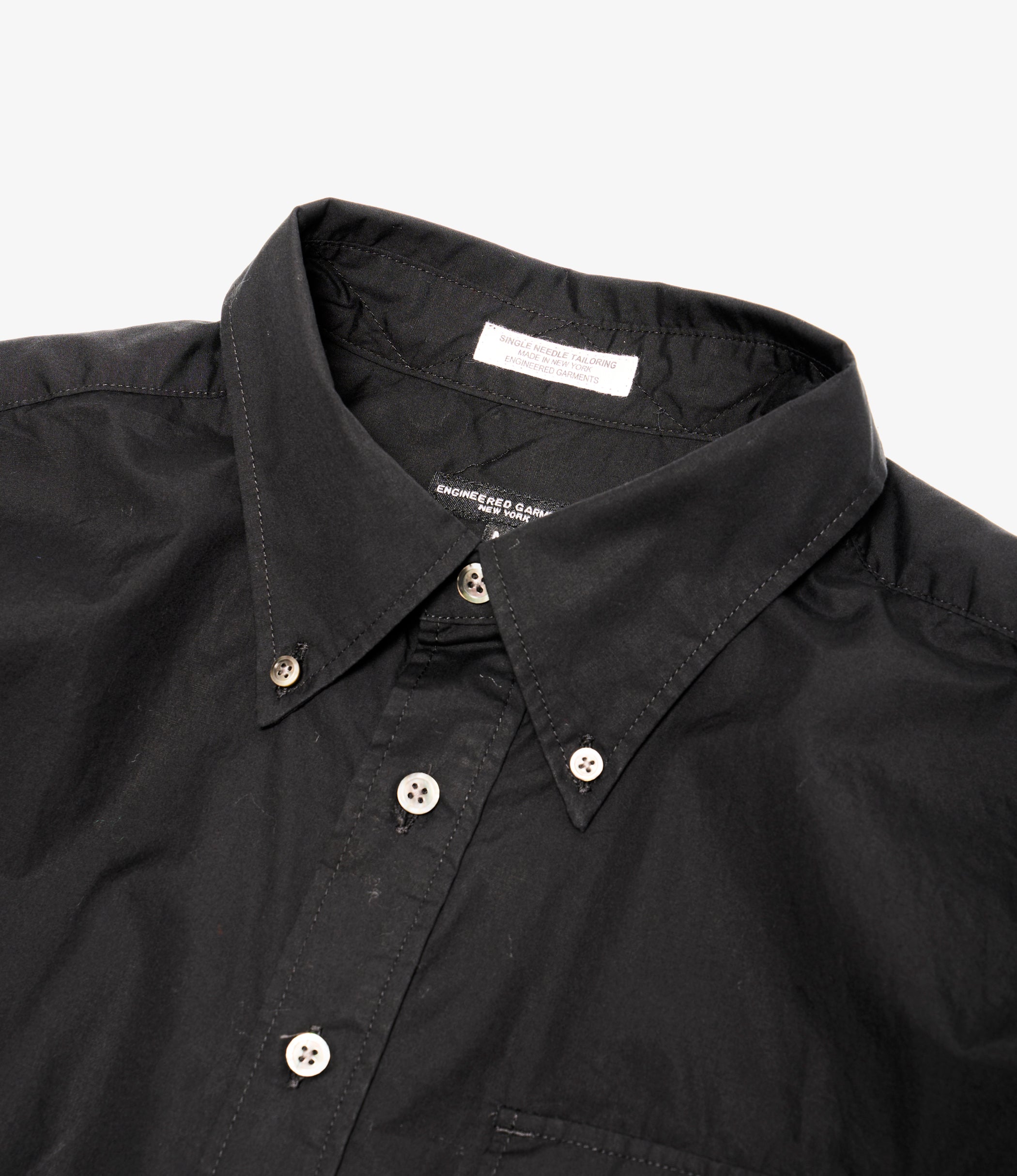 Nepenthes Special - Ivy BD Shirt - Black 100's Ply Broadcloth