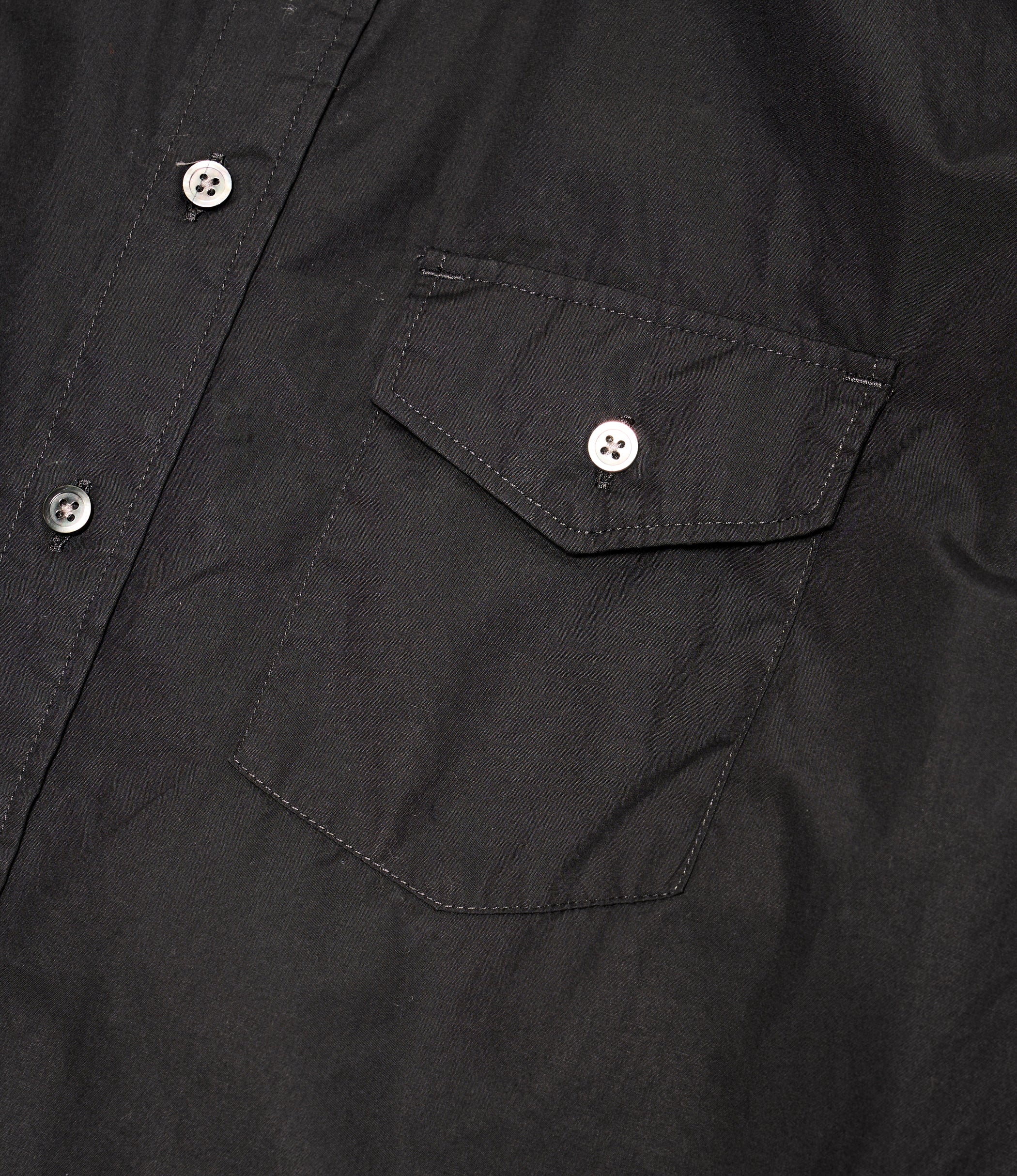 Nepenthes Special - Ivy BD Shirt - Black 100's Ply Broadcloth