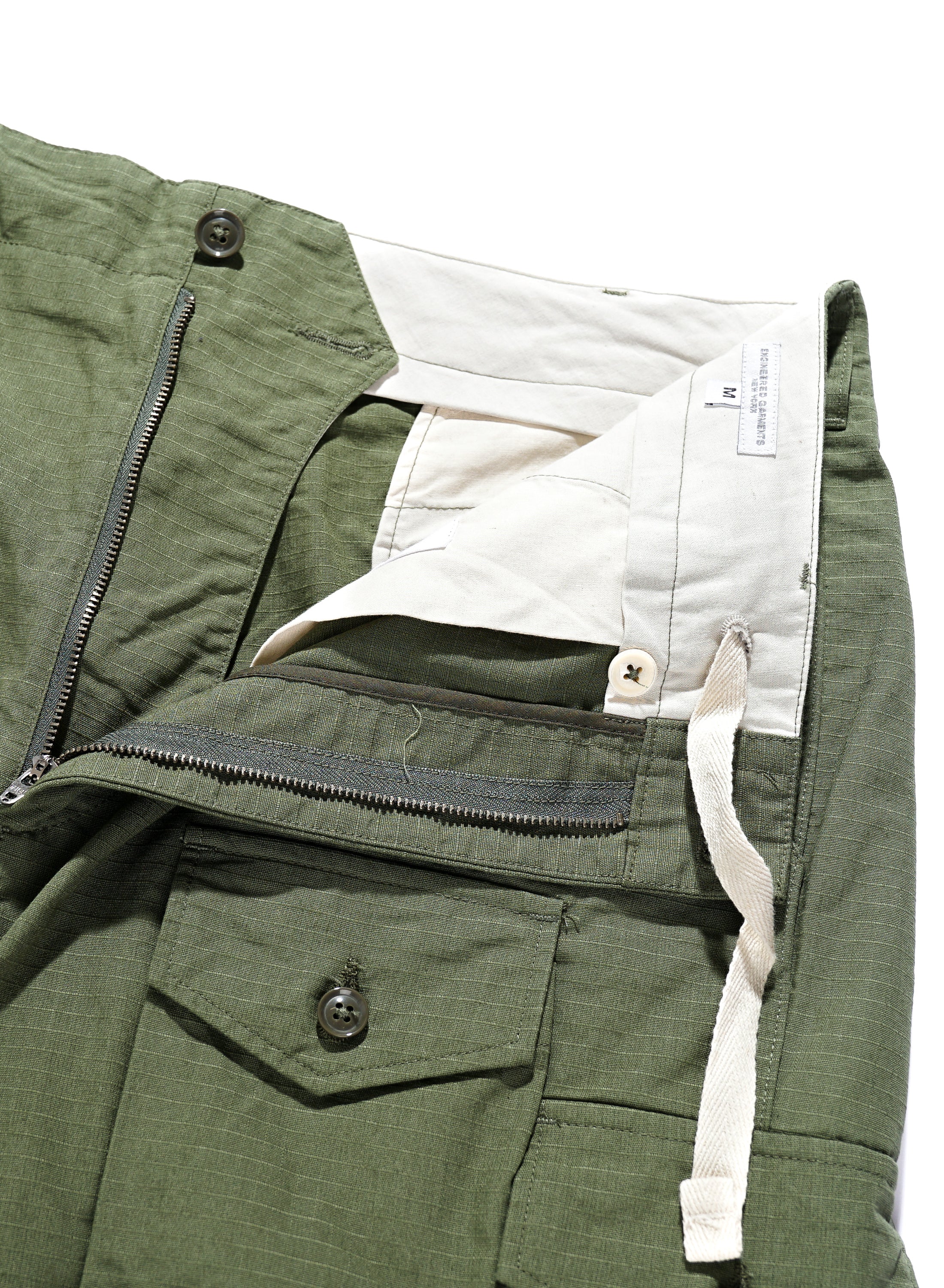 BDU 3/4 Shorts BEAMS Plus - Olive Cotton Ripstop | Nepenthes New York