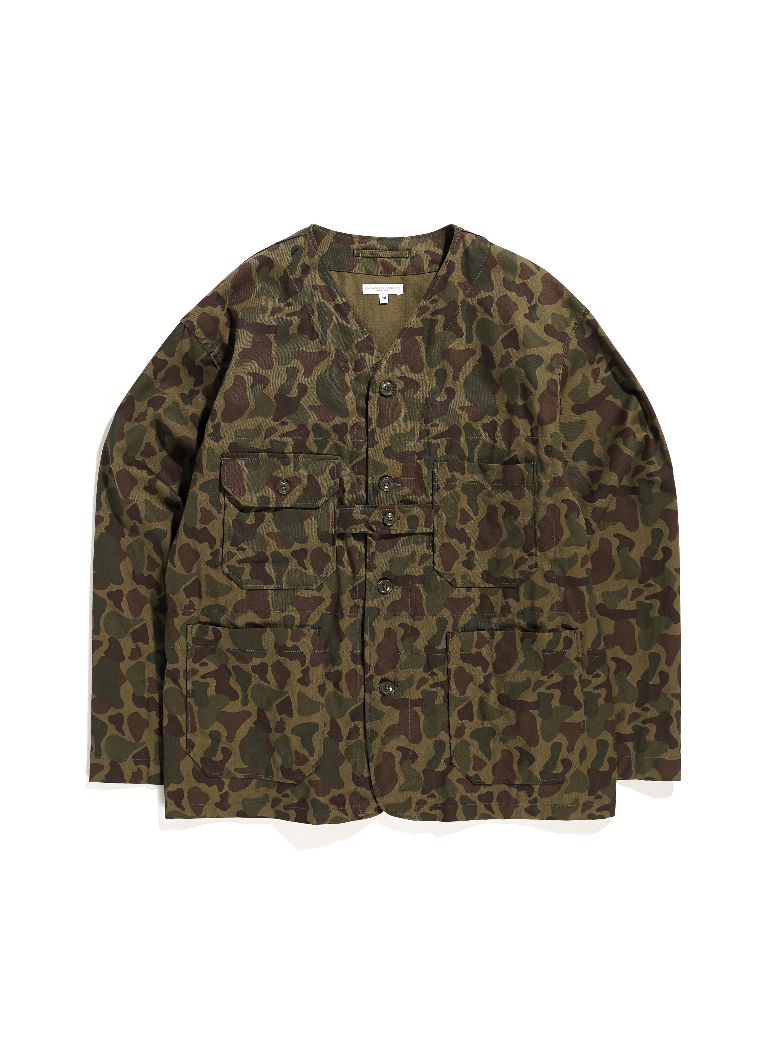 Cardigan Jacket - Olive Camo 6.5oz Flat Twill | Nepenthes New York