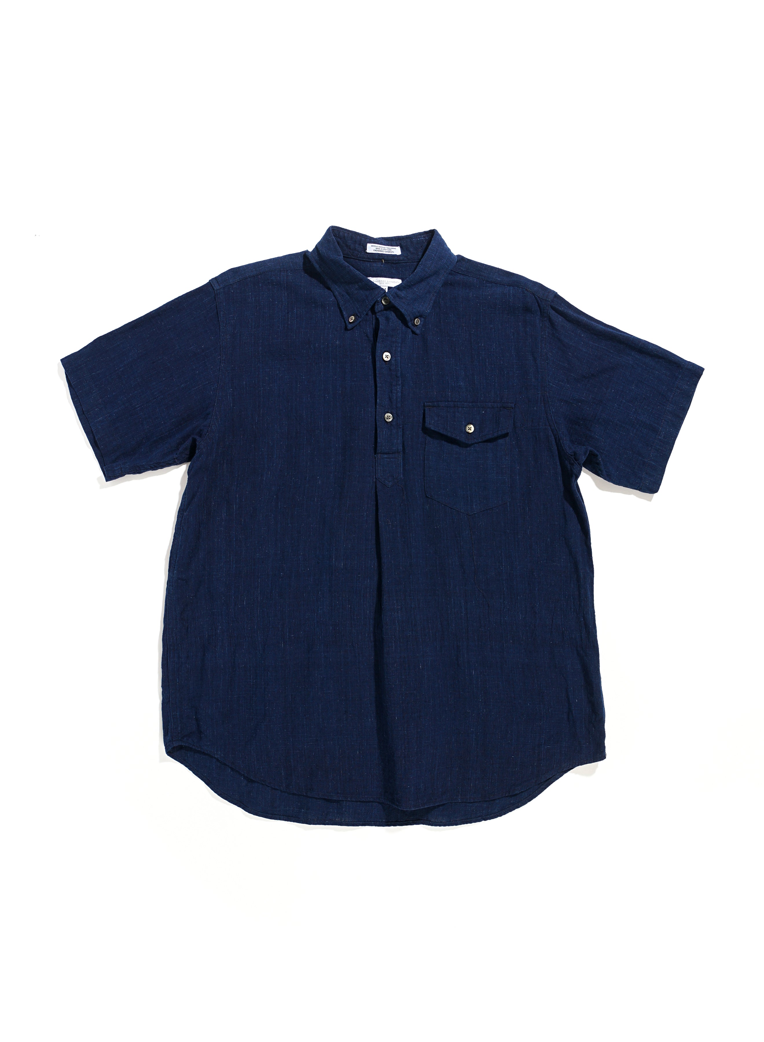 Popover BD Shirt - Navy Cotton Voile | Nepenthes New York