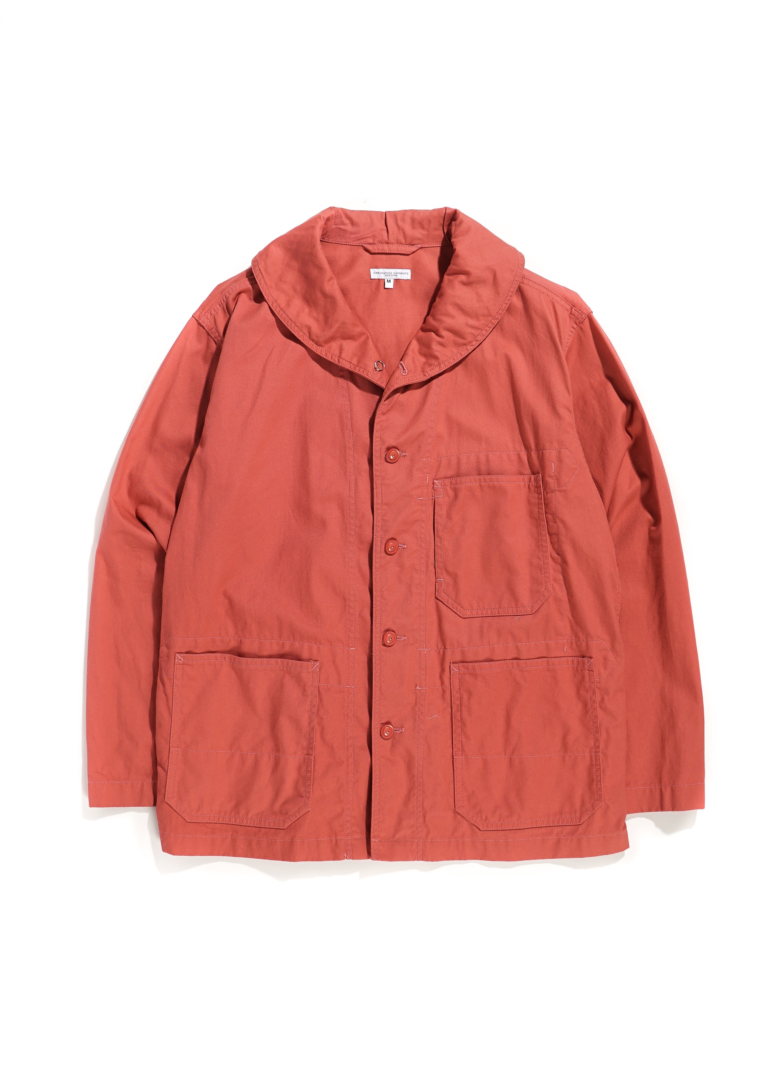 Shawl Collar Utility Jacket - Pink 6.5oz Flat Twill | Nepenthes