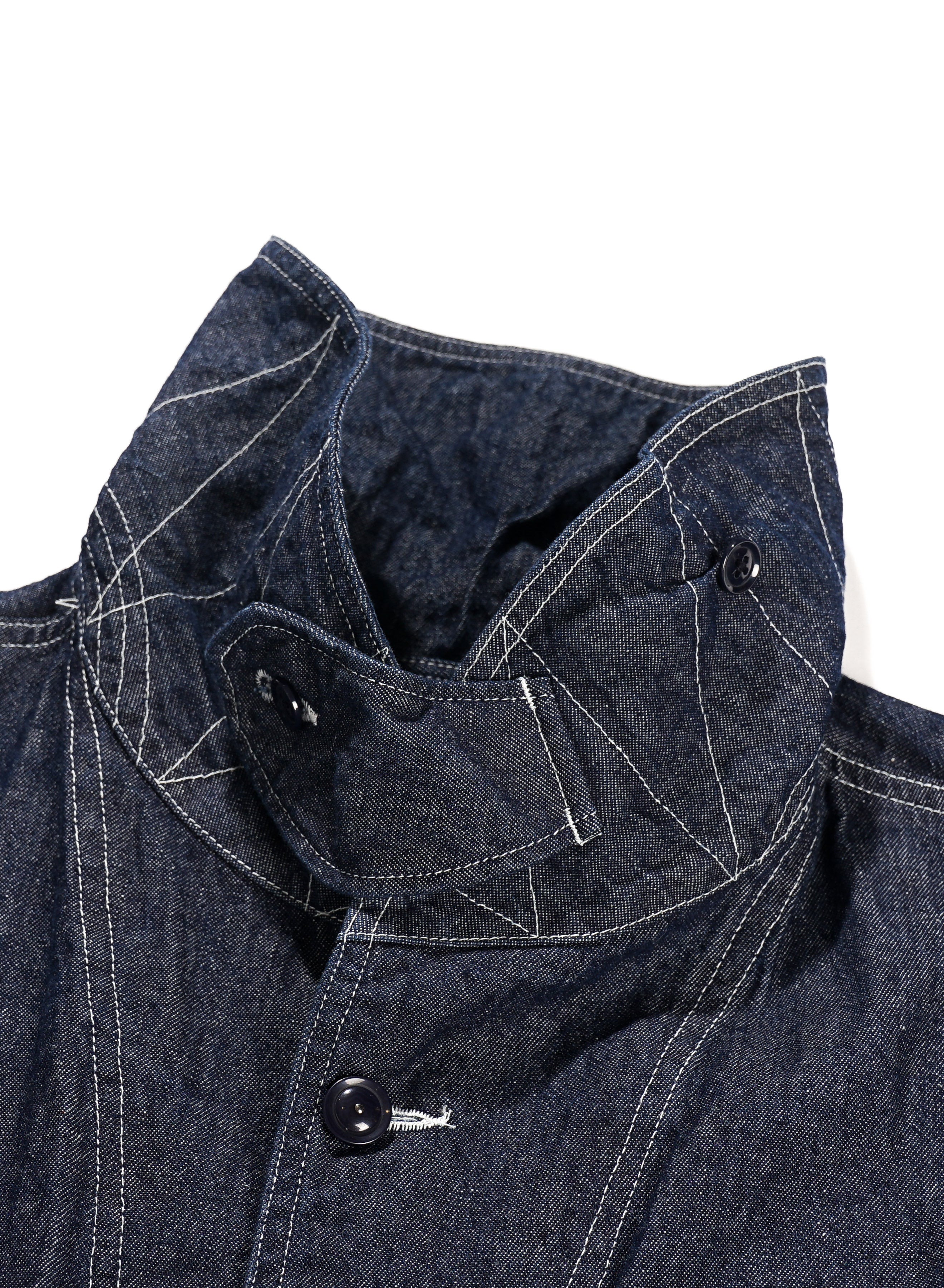 Shawl Collar Utility Jacket - Indigo Industrial 8oz Denim