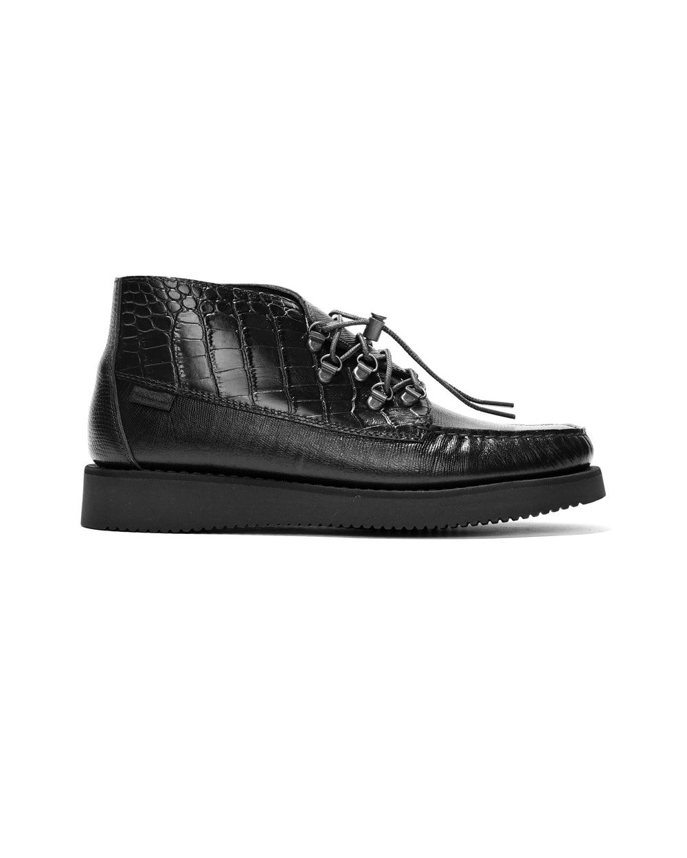 Overlap Mid Exotic - Stamped Black w/Vibram Sole | Nepenthes New York