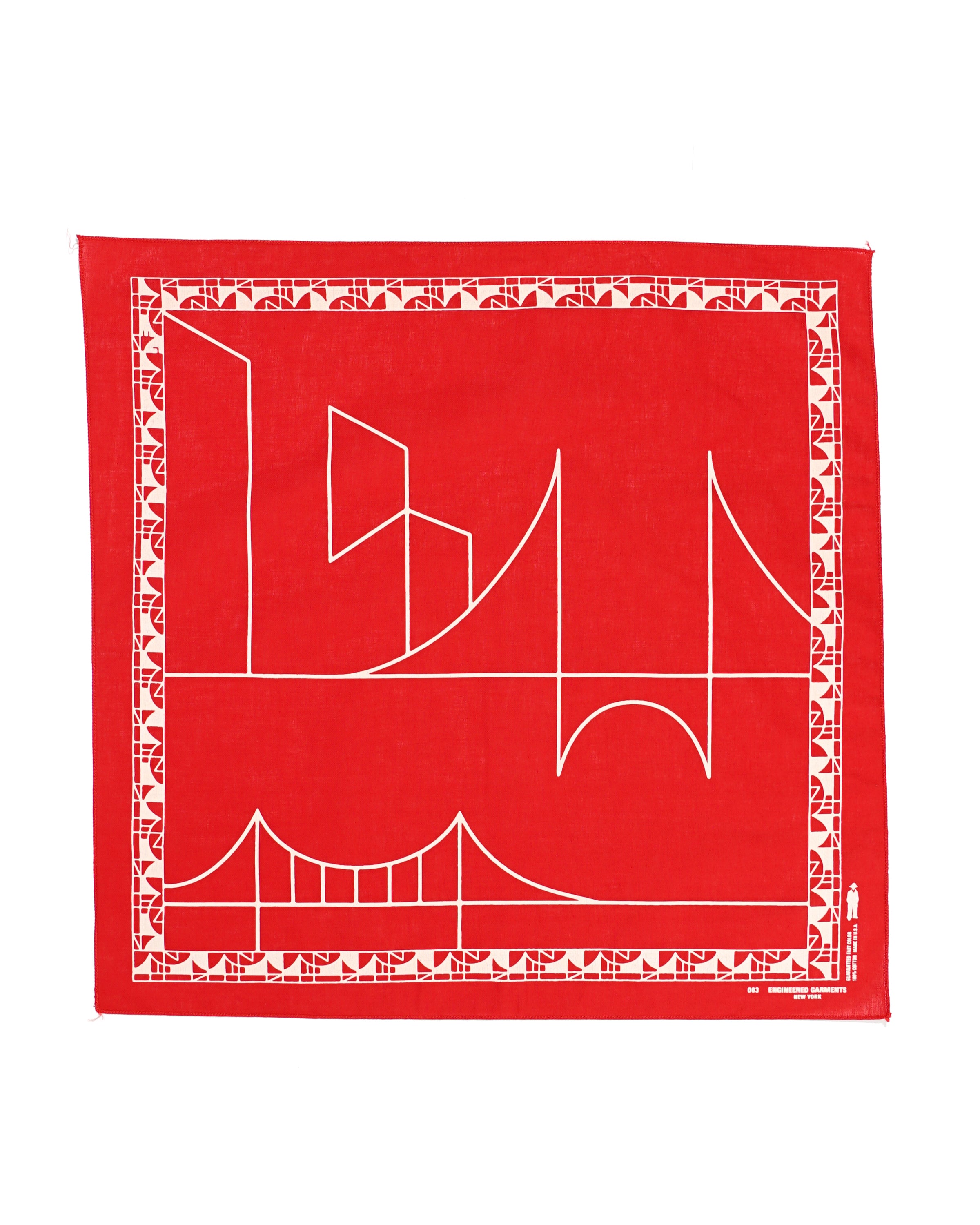 Printed Bandana - Red - Stained Glass