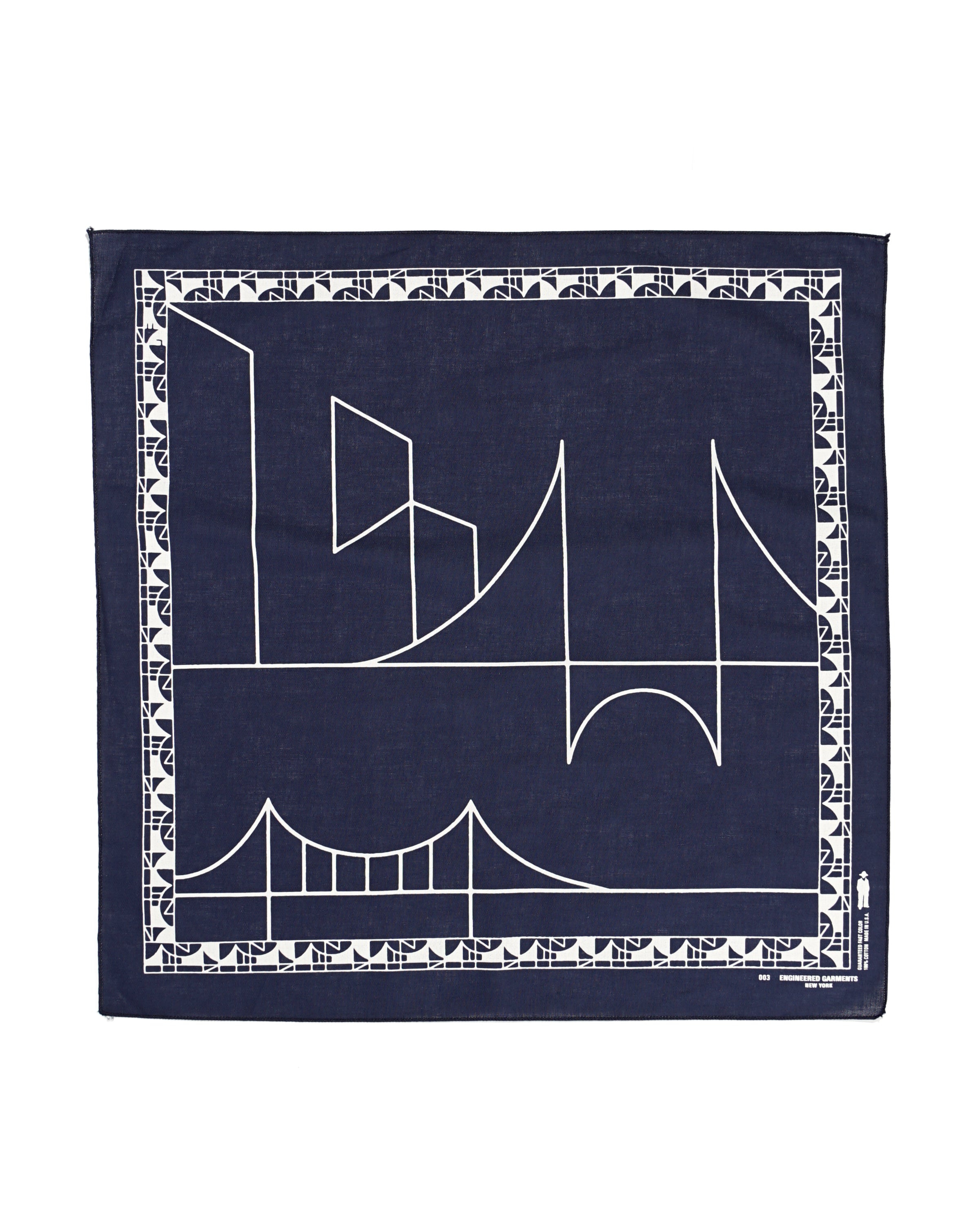 Printed Bandana - Navy - Stained Glass