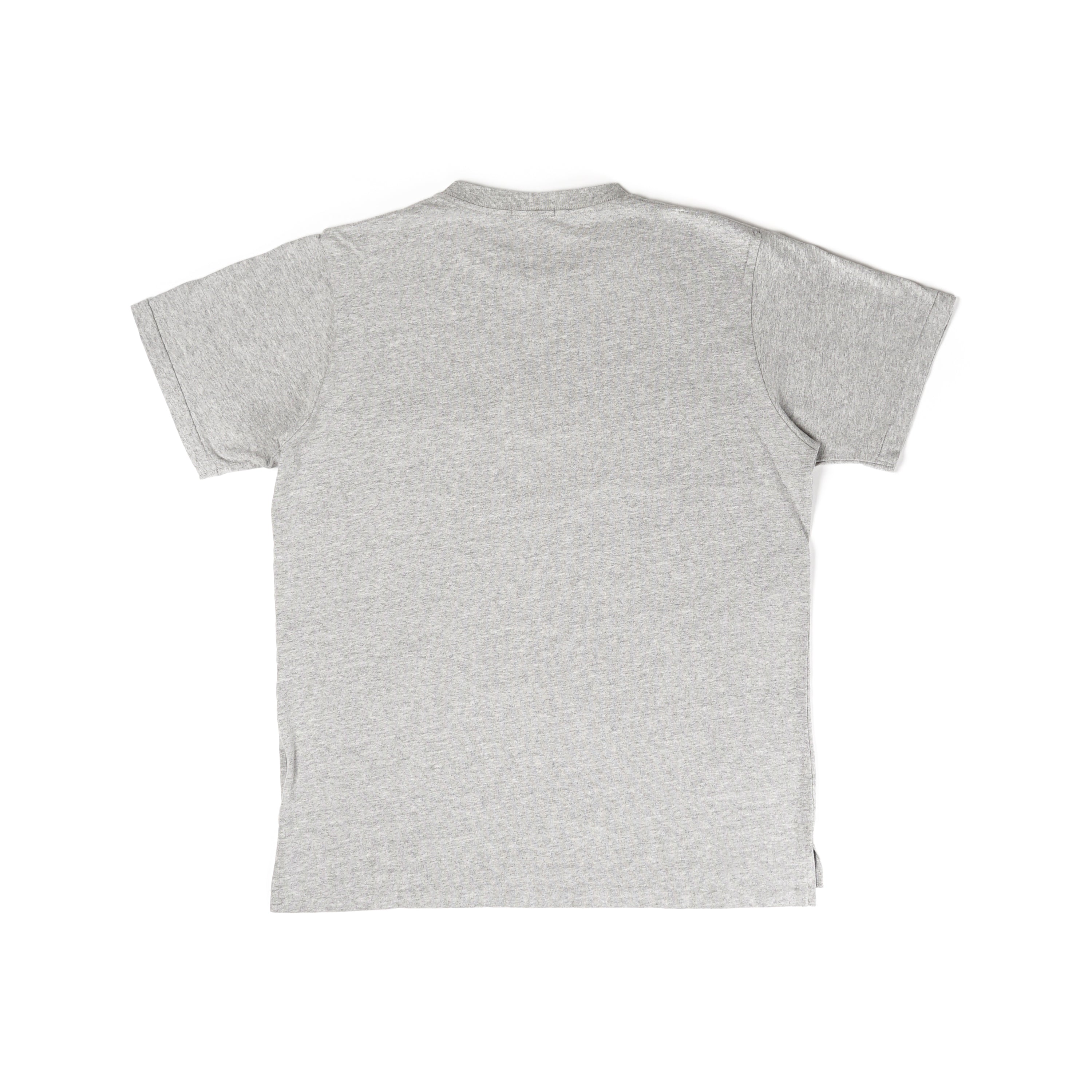 Plain Cross Crew Neck T-Shirt - Grey