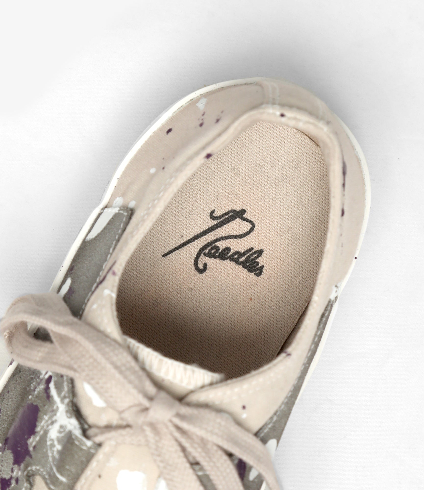 NEEDLES Asymmetric Ghillie Sneaker OverDye Paint, Drops