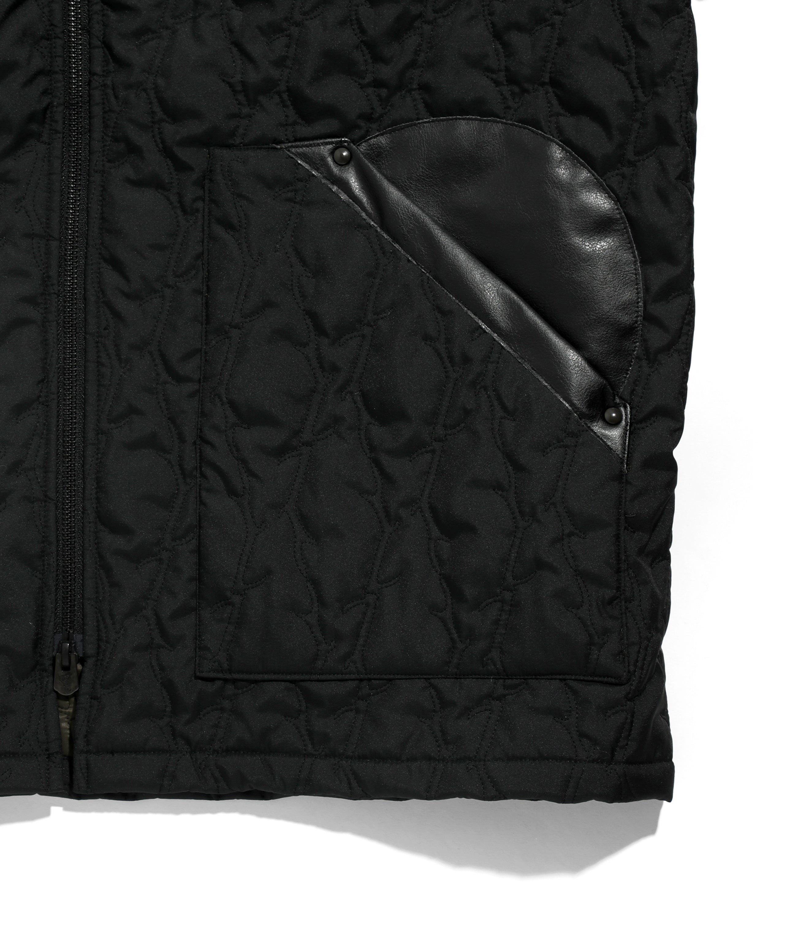 Quilted Jacket - Black - Deer Horn Qt.