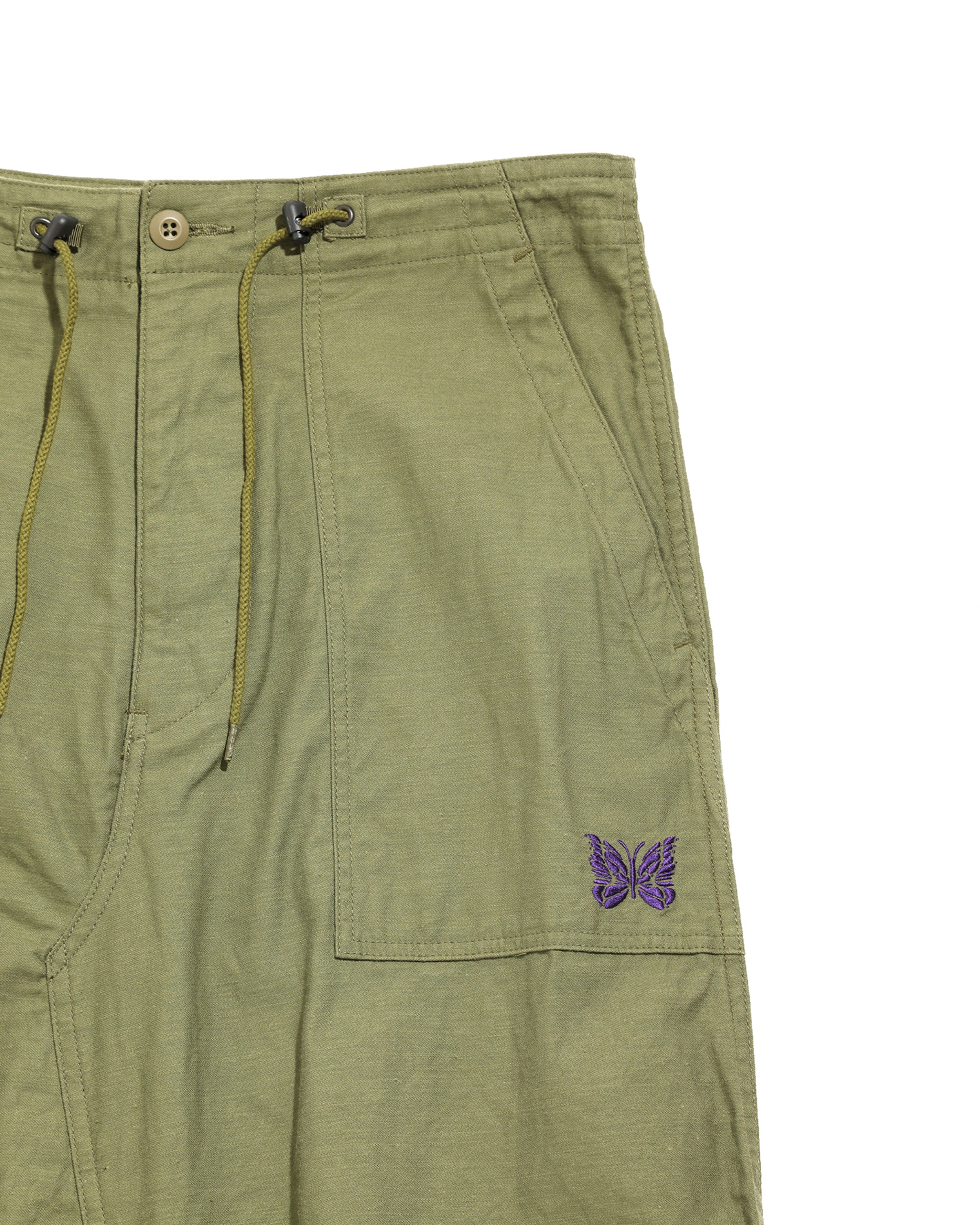 Needles - String Fatigue Skirt - Olive - Reversed Sateen