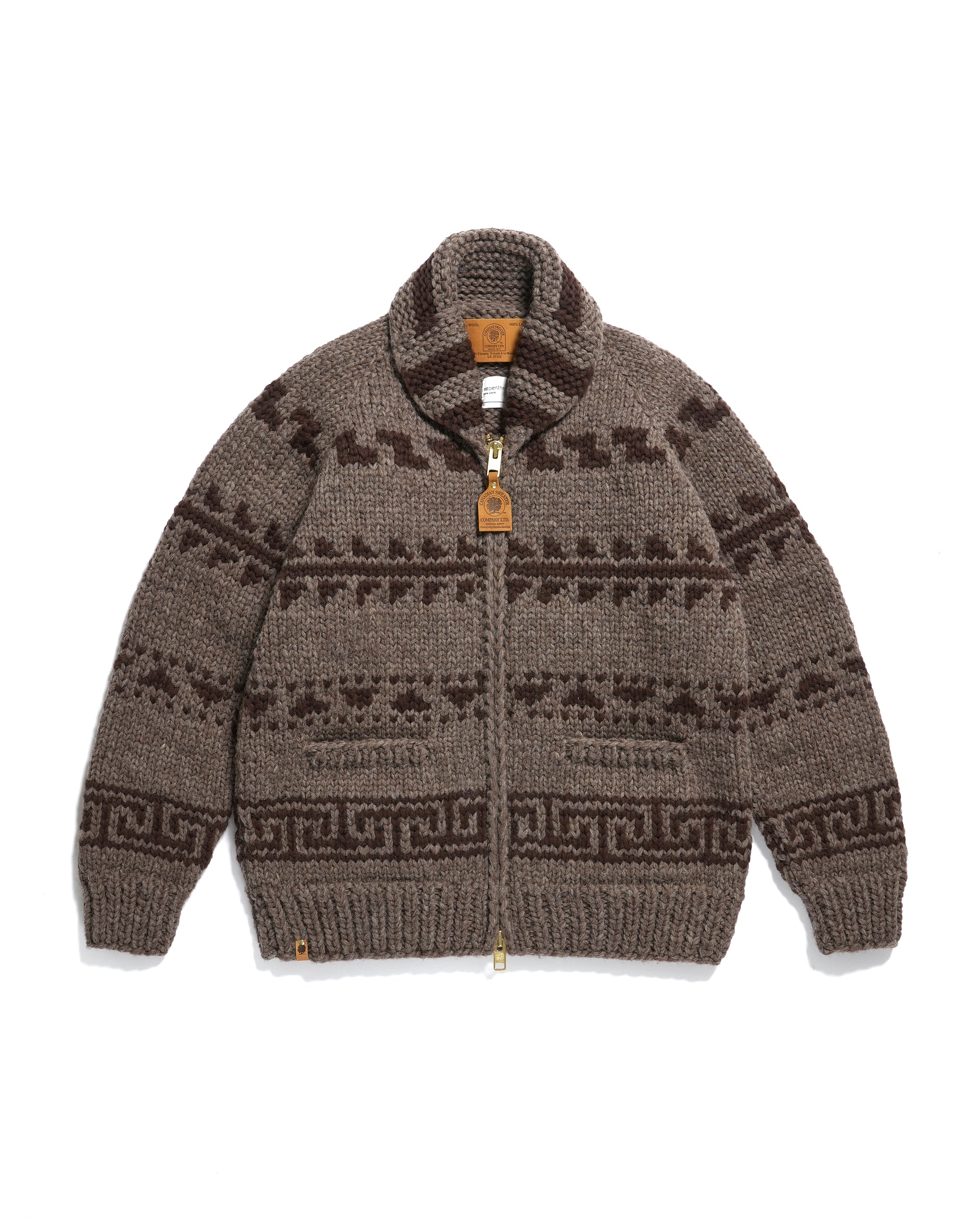 Cowichan Sweater - Beige/Brown