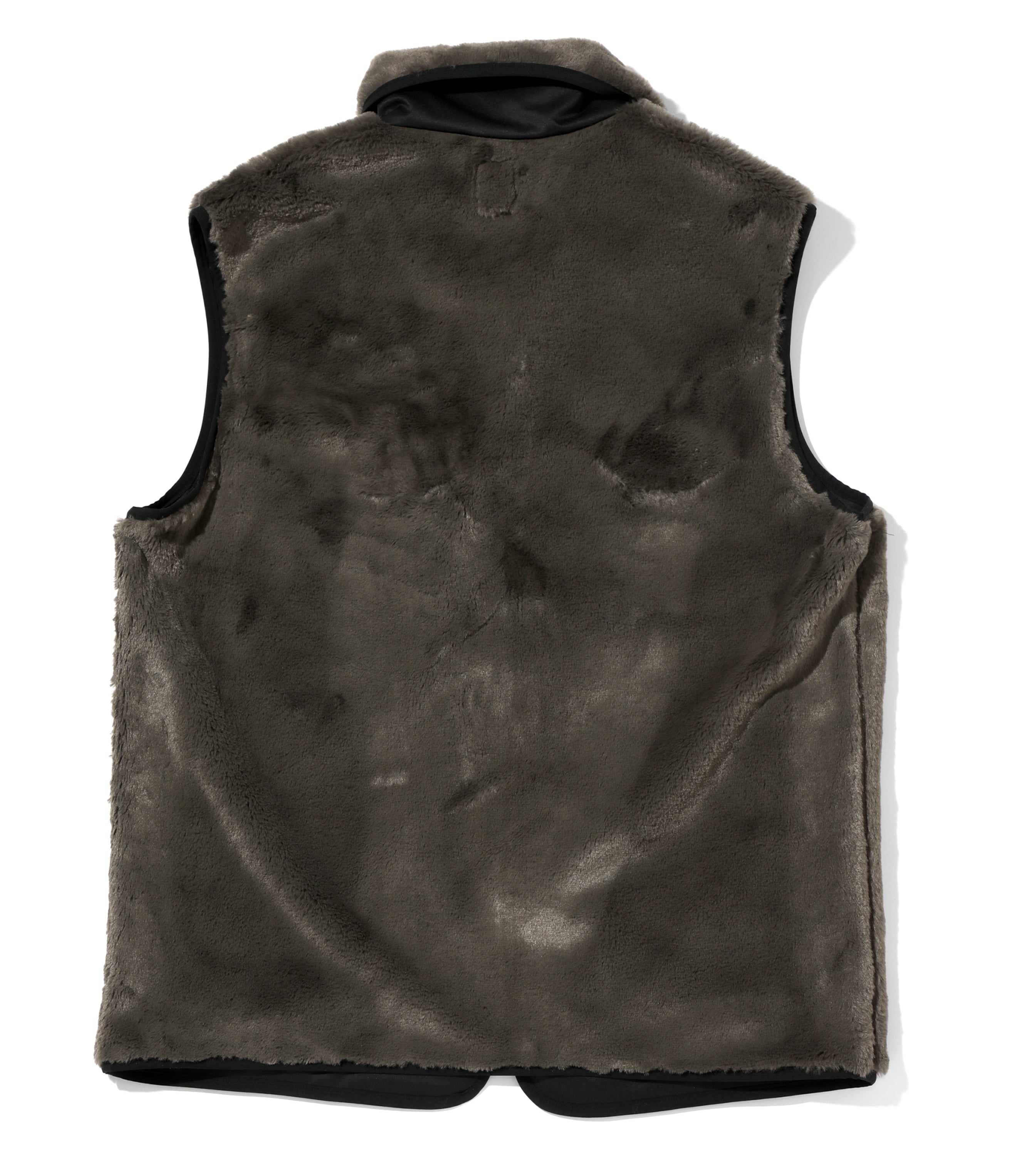 Piping Vest - Charcoal - Micro Fur | Nepenthes New York