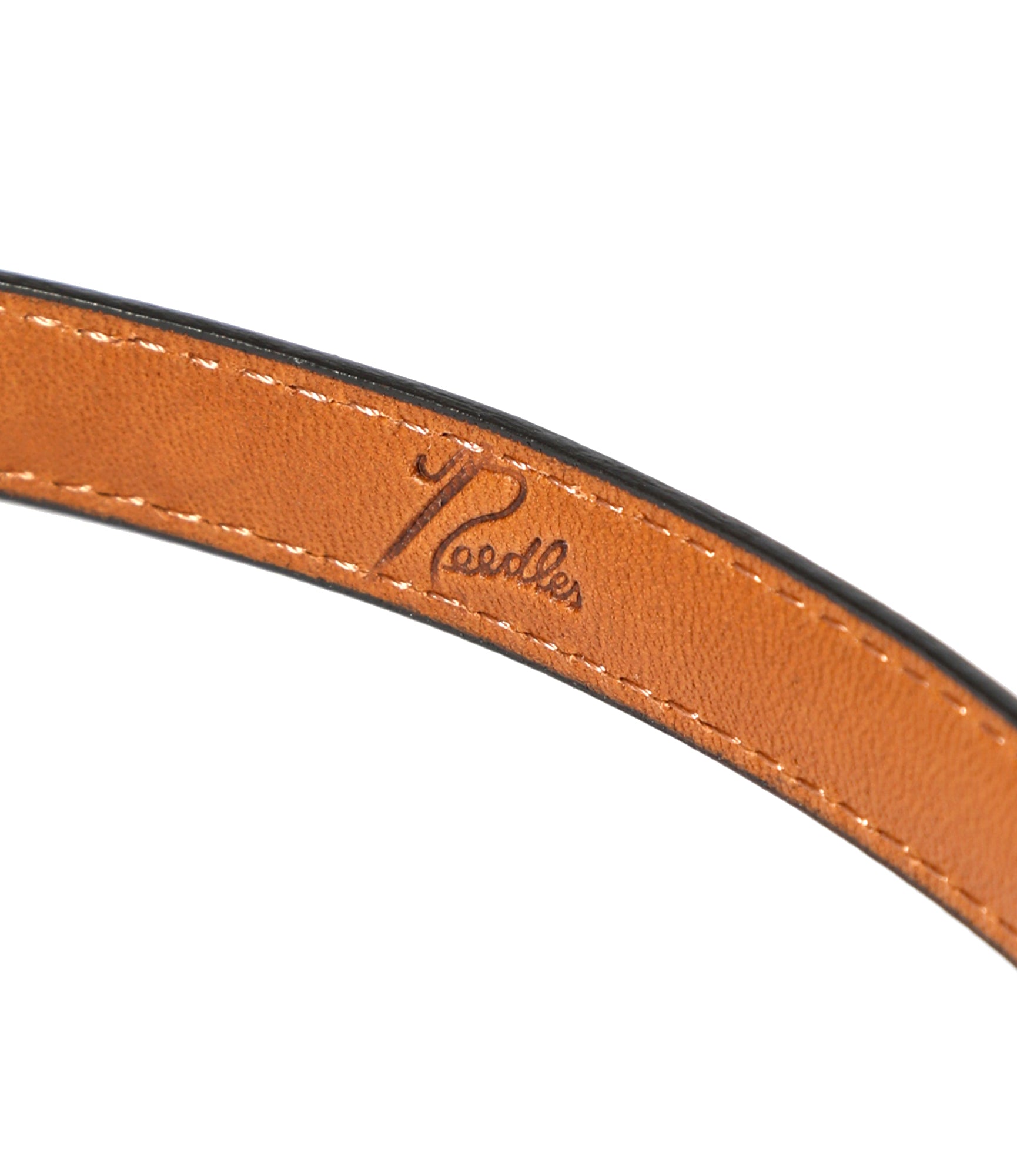 Peace Buckle Narrow Belt - Black - Steer Lthr