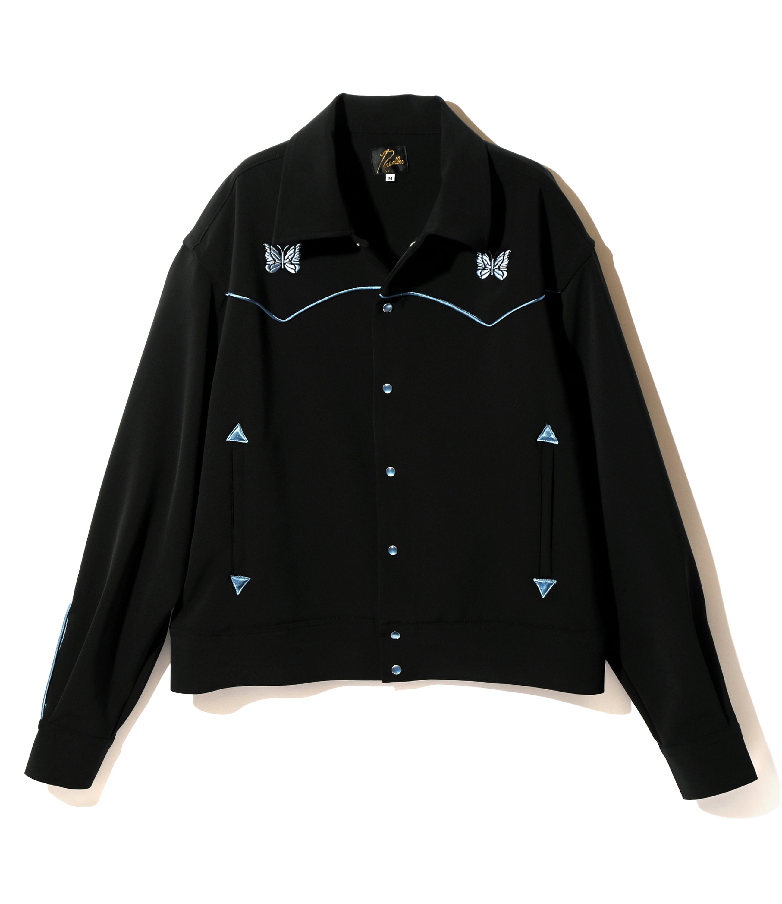 Piping Cowboy Jacket - Black - PE/PU Double Cloth | Nepenthes New York