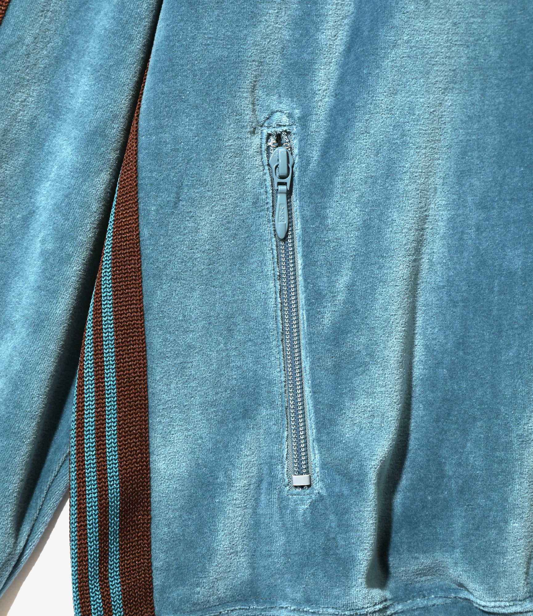 R.C. Track Jacket - Blue Grey - C/PE Velour | Nepenthes New York