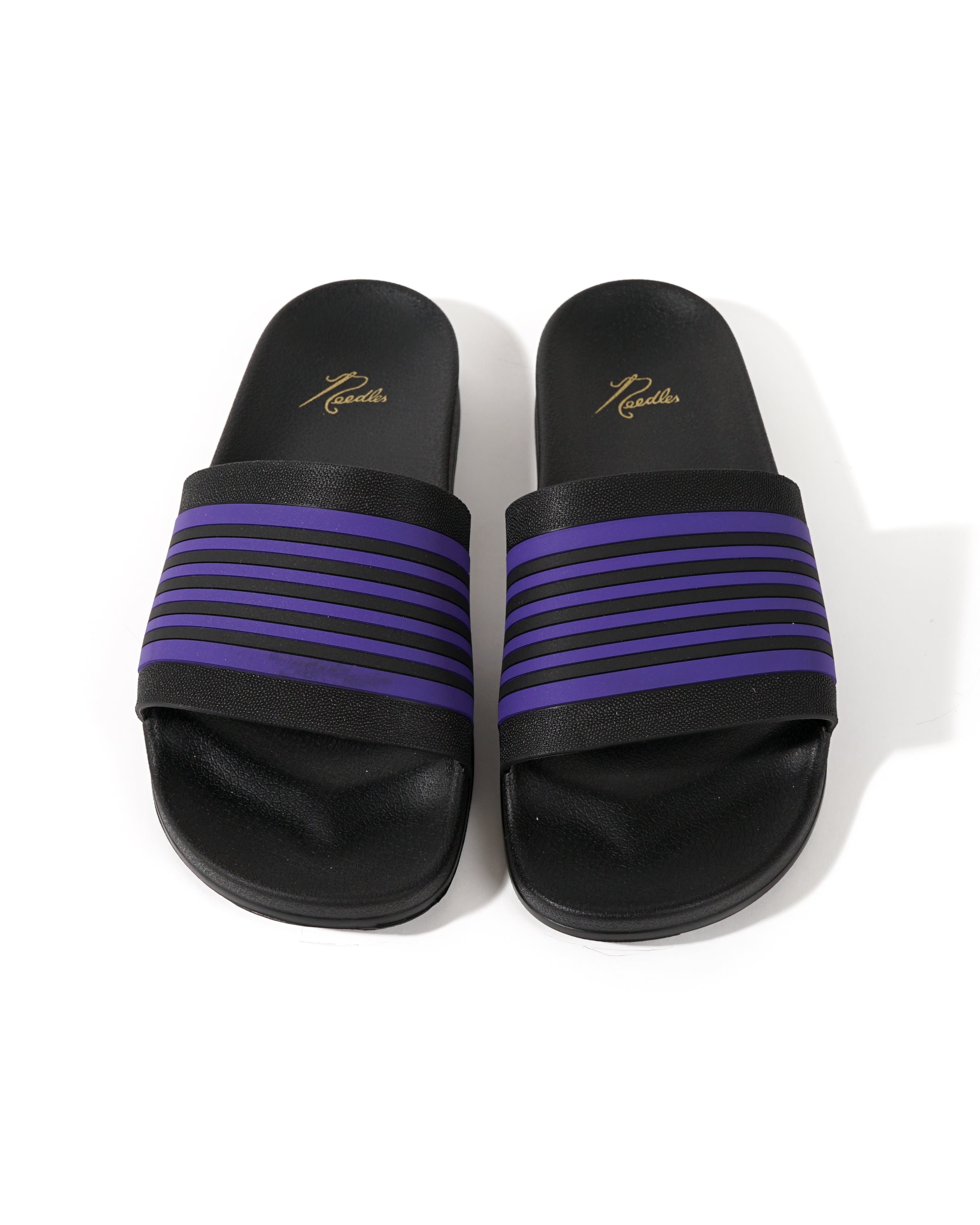 Shower Sandals - Black/Purple Track Line